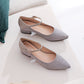 Mary Janes Genuine Leather Thick-heeled Middle-heeled Shoes for Women