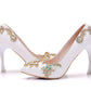 Women Crystal Pointed Toe Rhinestone Stiletto Heel Wedding Pumps