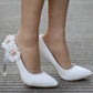 Women Crystal Pointed Toe Flora Stiletto Heel Wedding Pumps