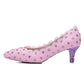 Women Pointed Toe Flora Bridal Wedding Shoes Lace Rhinestone Pumps Stiletto Heel