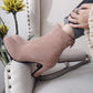 Faux Suede Pointed Toe High Heels Boots for Women 1492