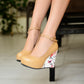 High-heeled Printing Wedges Sole Platform Shoes Woman