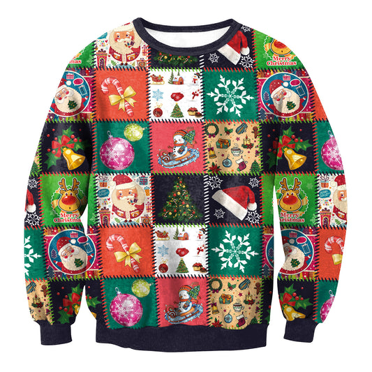 Christmas Gift Print Couple Sweater