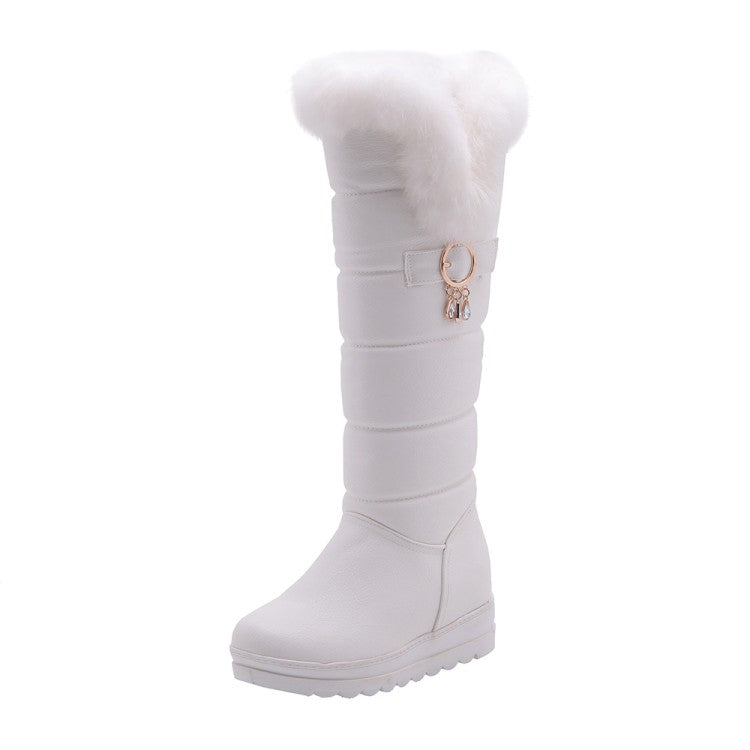 Warm Fur Snow Boots Women Platform Knee High Boots 4885