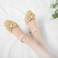 Women's Bow Mary Jane Mid Heels Sandals