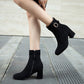Zipper Women's High Heeled Ankle Boots