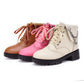 Women's Lace Up Chains Short Boots