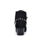 Women's Lace Up Studded Chunky Heel Short Boots