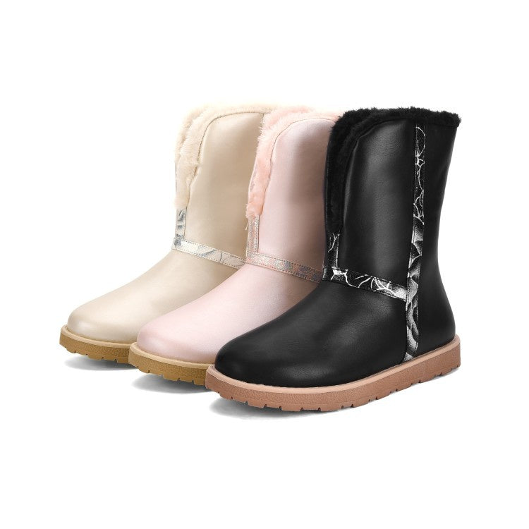 Women's Fur Inside Flats Snow Boots