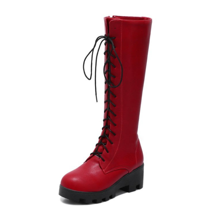 Women's Lace Up Tall Boots