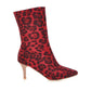 Leopard Printed Mid Calf Bots Woman Shoes