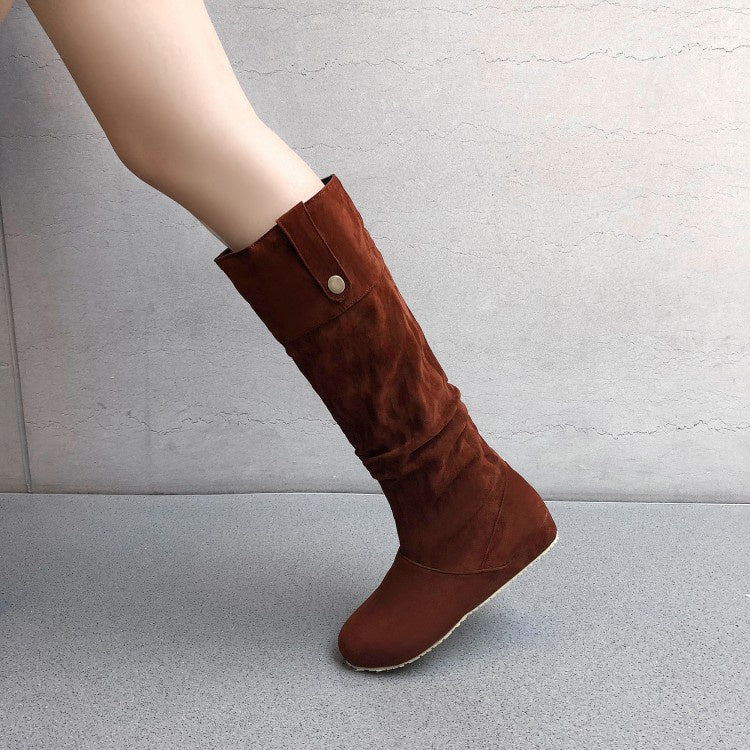 Women's Suede Tall Boots Shoes Woman