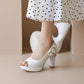 Women Peep Toe Rhinestone High Heels Sandals