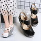 Women Peep Toe Platform Wedges High Heel Sandals