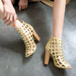 Women Zip High Heel Gladiator Sandals
