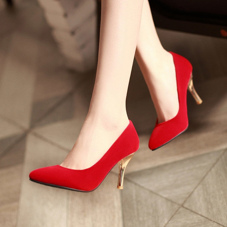 Women Pointed Toe Thin High Heels Pumps