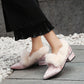 Women Furry Chunky Heels Shoes