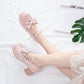 Women Chunky Heel Pumps Mary Janes Shoes with Bowtie Lace