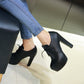 Women Lace Up High Heels Platform Shoes