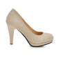 Women Glitter Platform Pumps High Heels Wedding Shoes