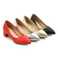 Women Pointed Toe Pumps Low Heeled Shoes