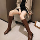 Women Soft Leather Low Heel Knee High Boots