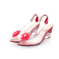 Women's Fish Mouth Flower Wedges Sandals