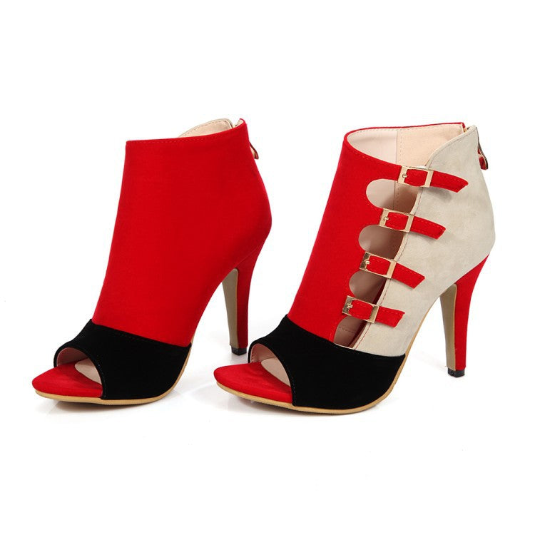 Women's High Heel Color Matching Stiletto Heel Sandals