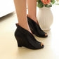Women's Fish Mouth Wedge Sandals