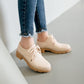 Lace Up Women Flats Casual Shoes Beige, Blue, Pink
