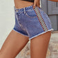 Fashion Washable All-matched Split Joint High Waist Denim Short Women Jeans