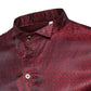 Men's Shiny Night Club Tadpole Pattern Trend-Setters Swallow Collar Long Sleeves Shirts