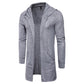 Men's Solid Color Cardigan Hooded Long Sleeve T Shirts