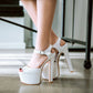 Women's High Heels Summer Buckle Nightclub Platform Chunky Heel Sandals