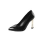 Patent Leather Pointed Toe Pumps High Heeled Shoes 2022