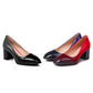 Patent Leather Chunky Sparkly Heels Pumps