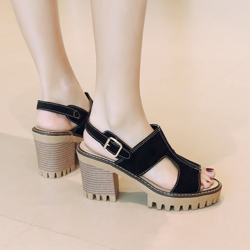 Women's Thick-heeled High-heeled Platform Sandals