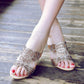 Women's Open Toe Rhinestone Outdoor Slipper Wedge Sandals