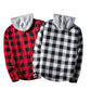Men's CPlaid Contrast Hooded Jackets
