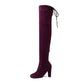 Suede Tall Boots Winter Shoes for Woman 8711