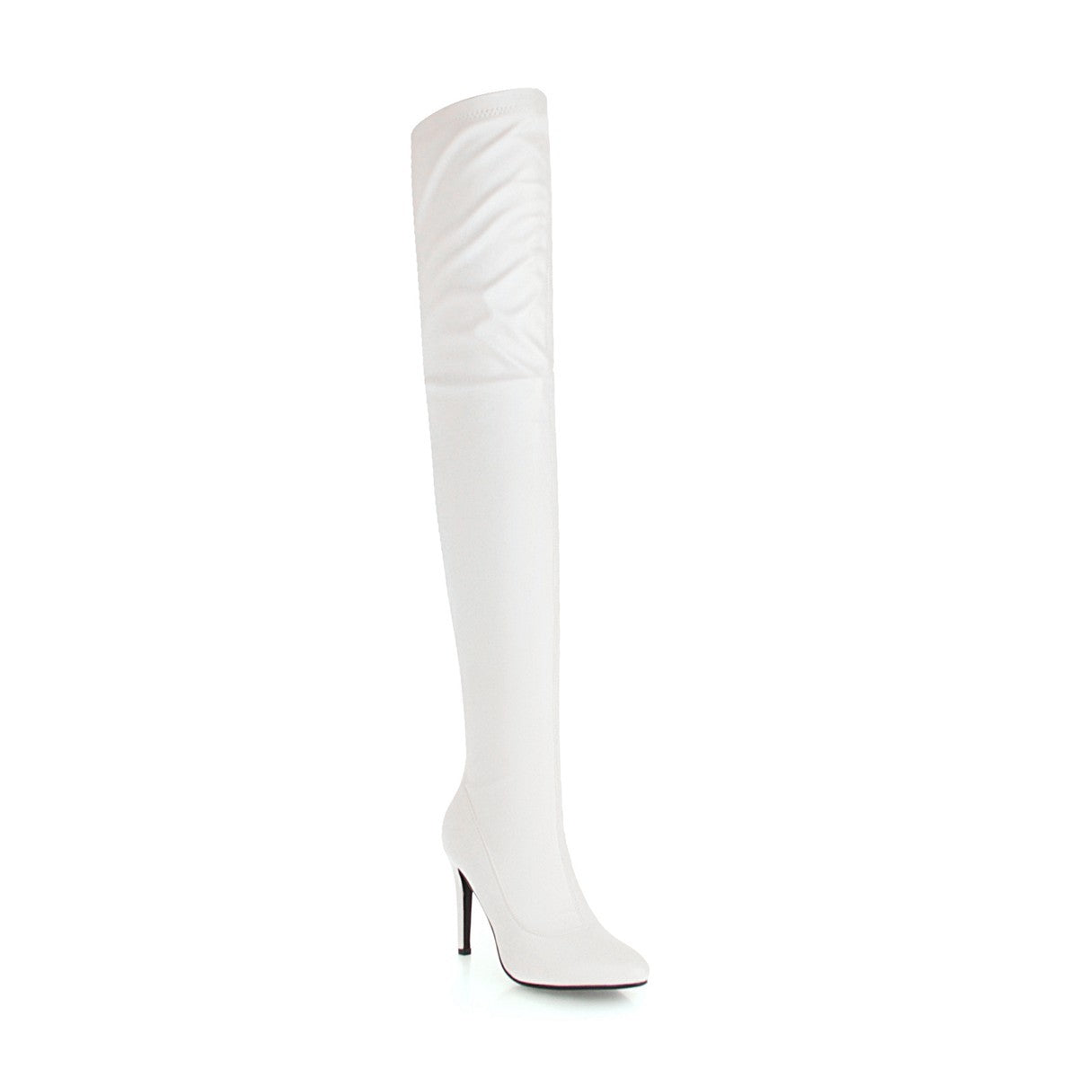 Soft Leather Over the Knee Boots Winter Stiletto Heel Shoes for Woman 5869