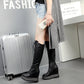 Lace Up Platform Wedge Heel Tall Boots Winter Shoes for Woman 7046
