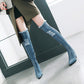 Denim Over the Knee Boots Winter Shoes for Woman 4656