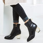Pointed Toe Side Zip Ankle Boots Strange Heel Shoes 8240