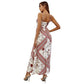 Sexy Shoulder Lace-up Ethnic Print Slit Holiday Women's Dresses