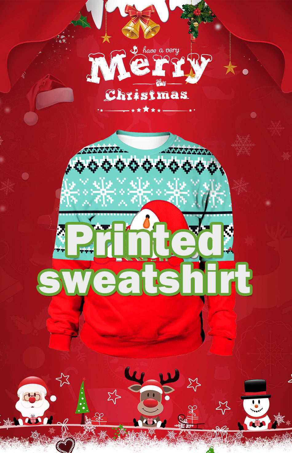 Santa Claus Turtleneck Sweatshirt