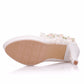 Women Round Toe Flora Stiletto Heel Platform Pumps Wedding Shoes