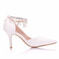 Women Rhinestone Beads Ankle Strap Bridal Wedding D'Orsay Stiletto Heels Sandals
