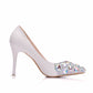 Women Pointed Toe Rhinestone Stiletto Heel Pumps Wedding Shoes