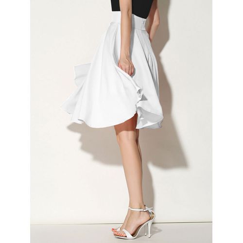 3d Solid Color Pleated Women Skirts